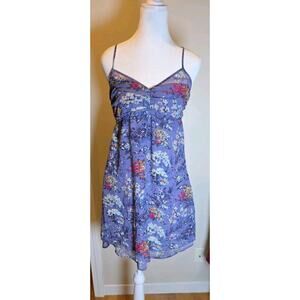 American Eagle Y2K Babydoll Sundress Purple Floral Lined Womens M Junior 6